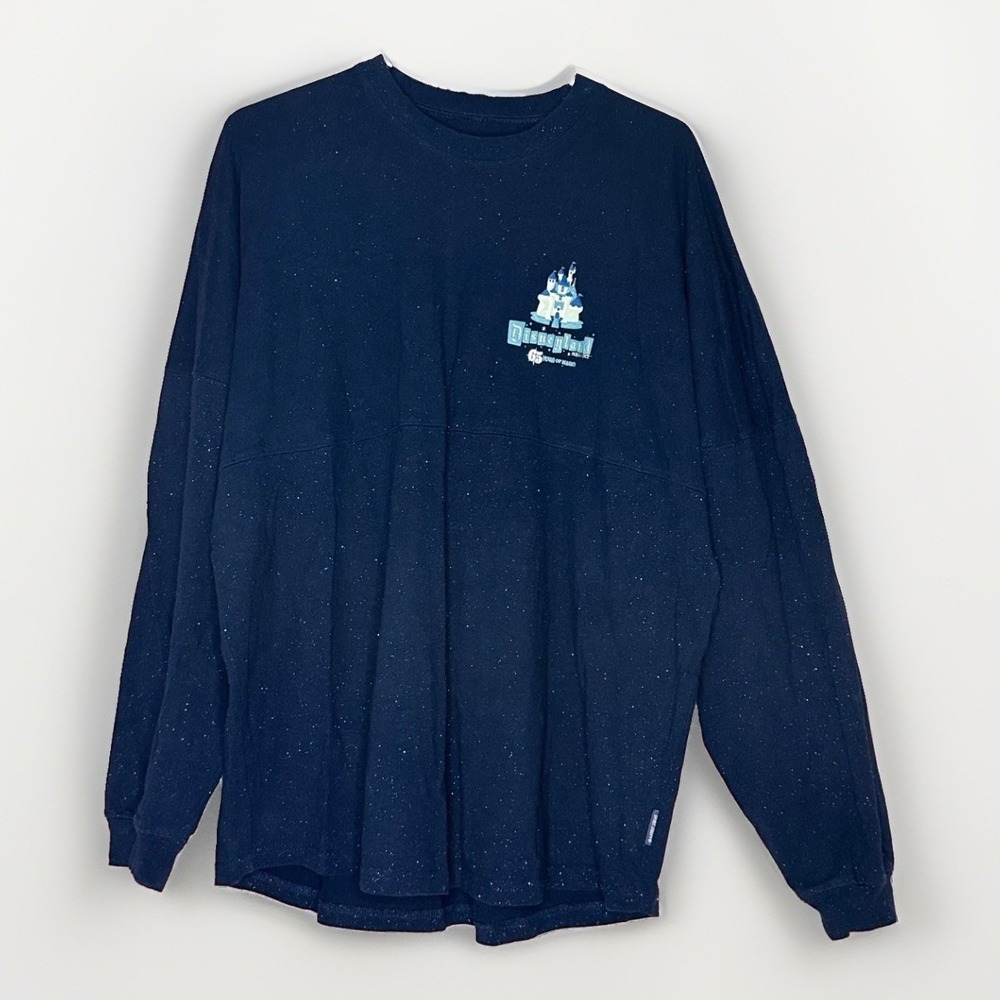 Disneyland Resort Spirit Jersey Happiest Place on Earth Navy Blue‎ Glitter Sz L